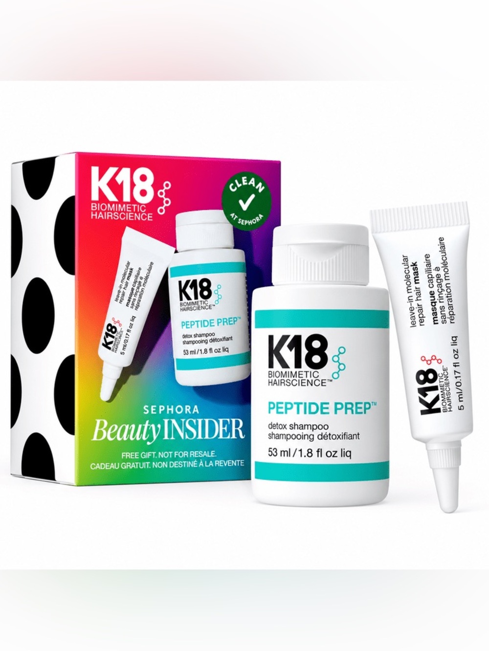K18 Peptide Prep Detox Shampoo Travel Set — NEW IN BOX✨